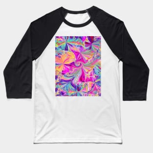 60's Trippy Psychedelic Abstract Art Baseball T-Shirt